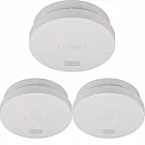 Brennenstuhl Rauchmelder RM L 3100 mit integrierter Batterie (Rauchwarnmelder geprüft und Zertifiziert nach VDs DIN EN 14604) weiß (Packung mit 3)