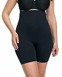 SUSA Shapewear in Schwarz I Gr. 42 I Miederhose 5572 I Bauchweg-Hose Damen I Shaping-Shorts mit Clean-Cut Beinabschluss & hohem Bein I Shape-Wear mit Silikonbeschichtung am Bund I nahtlos & blickdicht