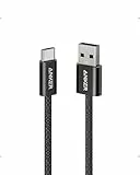 Anker Zolo USB auf USB-C Kabel 1m, nahtlose CarPlay-Verbindung, geflochtenes USB-C Ladekabel für Schnellladen, Premium-Design mit schlankem Stecker, Für iPhone 16/15 Serie, iPad Pro, und mehr