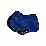 LeMieux ProSport Lustre Close Contact Schabracke, Wildlederverschlüsse, quadratisch gesteppt, D-Ring-Schlaufe L Benetton Blue