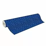 Clairefontaine 223916C - Rolle Geschenkpapier Tiny Rolls, platzsparend mit großer Länge 50x0,35m, Papier 80g, Sterne Gold, 1 Rolle