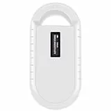 Smoostart Haustier Mikrochipscann, Tierchip Lesegerät Chipleser Hunde Chip Scanner Katze ISO11784/(85) FDX-B/EMID Mikrochip Lesegerät für Hunde/Katze 1000 Daten Können Gespeichert Werden Weiß