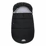 LAT Universal Winterfußsack für Babyschale, Winter Baby Fußsack mit Reißverschluss Wasserdichter, Winddichter (Schwarz)