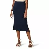 Amazon Essentials Damen Midirock aus Strick zum Hieinschlüpfen (erhältlich in Übergröße), Marineblau, M