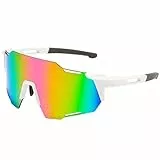 BECILES Sonnenbrille Fahrradbrille,Herren Damen Sportbrille Fahrradbrille,Schutzbrille Sonnenbrille Anti-Uv für Outdooraktivitäten Wie Radfahren Laufen Klettern Autofahren Angeln Golf Ski im Freien