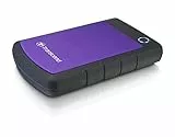 Transcend StoreJet 25H3 2TB Externe Festplatte, Anti-Schock (Militärstandard), USB 3.1 Gen 1, 2.5 Zoll, Lila| Robuste Datensicherung & One-Touch Backup für PC/Laptop
