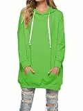 Famulily Umstandspullover Lange Oberteile für Leggings Langer Hoodie Oversize Grun L