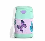RMOVR THERMOS kids FUNTAINER FOOD JAR 0,30l, butterflies, Thermobehälter für Essen mit Löffel für Kinder, 5 h heiß / 7 h kalt, absolut dicht für Suppe, Müsli, Pause