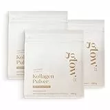 Glow25® Collagen Pulver [3x450g] – Unser Original – Kollagen Hydrolysat mit Vitamin C – Peptide Typ 1 und 3 – Gute Löslichkeit – Neutral