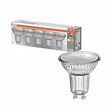 Osram LED Spot Lampe Base PAR16 4,3W 827, 2700K warmweiß, GU10, 36°, 350 lm, professionelles Thermomanagement,5-Pack