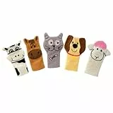 Bauernhof Fingerpuppen Set – 5-teilig | Ab 6 Monaten | Bunte Filz-Tierpuppen für Babys & Kleinkinder | Frühförderung, Handmotorik & Fantasie