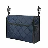 NAROSEBE Rollstuhltasche Hinten Rollstuhl Rucksack Groß Wasserdicht Aufbewahrungstasche Rucksack für Rollstuhl Rollator Tasche Universal Rollstuhlzubehör Taschen für Rollstühle Griffe (Dunkelblau)