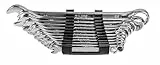 Brüder Mannesmann Gabelringschlüssel Set, 12-teilig - Gabelschlüsselsatz nach DIN 3113 - verchromter Satz Ring-Maulschlüssel mit polierten Köpfen, aus Chrom-Vanadium-Stahl - 6 bis 22 mm | M19652