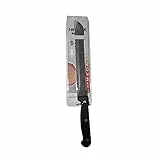 Fackelmann NIROSTA Brotmesser 32 cm MEGA, Brotsägemesser mit scharfer und widerstandsfähiger Wellenschliffklinge, hochwertiges Küchenmesser mit Funktionsteil aus Edelstahl, Farbe: schwarz