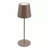 BRILONER - LED Tischlampe kabellos mit Touch, dimmbar in Stufen, höhenverstellbar, Nachttischlampe, Leselampe, LED lampe, Campinglampe, Tischleuchte, Akku Lampe, Outdoor Lampe, 36x10,5 cm, Umbrasand