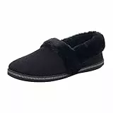 Skechers Damen Cozy Campfire Team Toasty Slippers, Black Microfiber/Faux Fur Line, 39 EU