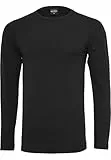 Urban Classics Herren Fitted Stretch L/S Tee Langarmshirt, Schwarz (Black 00007), XL EU