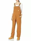 Carhartt Damen Rugged Flex® Canvas-Latzhose, Carhartt® Braun, S
