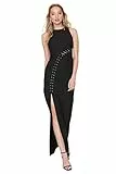 Trendyol Damen Figurbetontes Maxi-Abend-und Ballkleid Kleid, Schwarz, 38