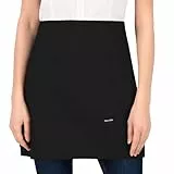 PALLTEX AMAYA Kochschürze Männer Kurz Kochschürze Damen Kurz Schürze Damen Schürze Herren für Kochen Basteln Malen Backen (Schwarz)