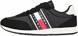 Tommy Jeans Herren Runner Sneaker Classic Runner zum Schnüren, Schwarz (Black), 44