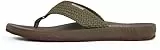 Tommy Hilfiger Herren Flip Flops Molded Web Beach Geflochtener Riemen, Grün (Army Green), 42
