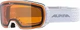 ALPINA NAKISKA - Beschlagfreie, Extrem Robuste & Bruchsichere OTG Skibrille Mit 100% UV-Schutz Für Erwachsene, white, One Size