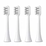 OasiSmile Ersatzbürstenköpfe, 4er-Pack, Weich und Komfortabel, Nur Kompatibel mit der Schallzahnbürste T1006, Weiß