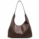 GSenhui Hobo Bag Weiches Leder Handtasche Vintage Tragetasche Uni Tasche Damen-Schultertasche Slouchy Tote Bag Shoulder Bag for Women