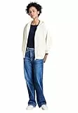 STREET ONE Damen A322804 Silk-Look Hoodie Jacke, Off White, 40 EU