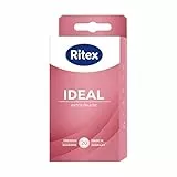 Ritex Kondome Ideal – Kondome extra feucht 20 Stück, gefühlsecht dünn mit Gleitgel für entspannten & intensiven Sex – Vegan, dermatologisch getestet, Made in Germany