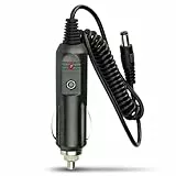 12V KFZ Auto Adapter Universal Ladegerät mit 5,5mm x 2,1mm Stecker 140cm lang Ladekabel für DVD Player Router Lautsprecher LED Lichtleisten GPS Milchpumpe Bartschneider Nitecore Zigarettenanzünder