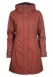 ELKLINE Damen Wintermantel wasserdicht Grace | Winterjacke warm halblang tailliert | 2019055, Farbe:burnt red, Größe:46