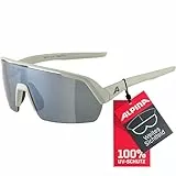 ALPINA Turbo HR– Sportbrille für Damen & Herren, Kontrastverstärkende Scheibe, Leicht und bruchfest, für Radsport, Laufen oder Outdoor-Aktivitäten Grau (cool-grey matt)