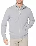 Amazon Essentials Herren Leichtes French-Terry-Sweatshirt mit durchgehendem Reißverschluss, Hellgrau Meliert, L