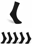 Björn Swensen Socken Herren Damen schwarze Basic Strümpfe für Business Freizeit 5er Pack 36-39