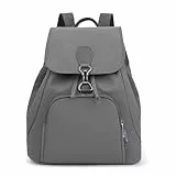 JIANLINST Modischer Damenrucksack, lässiger Tagesrucksack, Diebstahlschutz, mehrere Taschen, Schultaschen, Arbeit, Reiserucksack, Geldbörse, grau