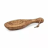 Petromax Griffschale 23 cm – Vielseitiges Bushcraft-Geschirr aus Olivenholz. Handgefertigt in Deutschland mit Lederriemen.
