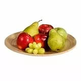 Kesper | Obst- und Gebäckschale| FSC®-Bambus | flach Ø 32 cm | nachhaltige Bambusschale für Obst, Snacks & Gebäck, dekorativ & robust | 53020