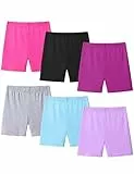 KEREDA Radlerhose Kinder Mädchen Kurze Hose Shorts Leggings Teenager Unterrock Sommer Turnhose Sporthose 2-10 Jahre 6er-Pack B 4-5 Jahre
