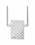 Asus RP-N12 Repeater (Wi-Fi 4 N300, WLAN Reichweitenverlängerung, Power-Schalter, 2 externe Antennen, App Steuerung)