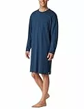 Schiesser Herren lang-Bigshirt-Sleepshirt-Baumwolle-Comfort Essentials Nachthemd, atlantikblau_182022, 50