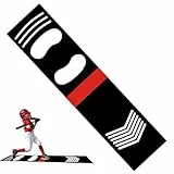 Schlagmatte für das Training, rutschfest, stoßdämpfend, PU, ​​Baseball-Schlagtrainer, Pitching-Matte mit Fußabdruck-Anleitung zum Üben, Softball-Schlag-Trainingshilfe für Indoor-Outdoor-Sportart