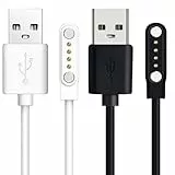 Magnetisches USB-Ladegerät für Lobkin X21 Kopfhörer, Induktions-Ladekabel mit magnetischer Uhr, kompatibel mit Lobkin-Modellen, Weiß + Schwarz