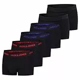 JACK & JONES Herren Boxershorts 6er Pack Basic Trunks Boxer Stretch Unterhosen Unterwäsche Retroshorts Set Baumwolle Schwarz Rot Grün Blau Grau M, Größe:M, Farbe:Pack 4