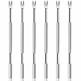 6 Stück Meeresfrüchte-Gabeln, Edelstahl, Hummergabel, Multitool, Meeresfrüchte-Werkzeuge, Nussgabel für Picknick, Küche, Austern, Krabbenbein