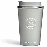 Neon Kactus Forever Young - 355ml Doppelwandige Edelstahl Thermo-Kaffeetasse, Mehrweg Kaffee Thermobecher mit Schraub-Deckel, Isolierter Thermos Kaffeebecher To Go, Auslaufsicher, Recycelbar