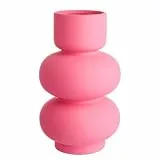 BUTLERS Vase PINK Steinzeug Pink Höhe 25cm | Dekovase für Tischdeko, Blumenvase für Regal | Dekoration Fensterbank Deko Wohnzimmer