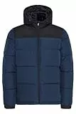 Blend BHMbankli Herren Steppjacke Winterjacke Jacke mit Kapuze regulierbarem Elastikband hohem Kragen Reißverschlusstaschen Regular fit, Größe:L, Farbe:Dress Blues (194024)