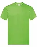 Fruit of the Loom Herren-T-Shirt, kurzärmlig, Grau, hellgrün, L